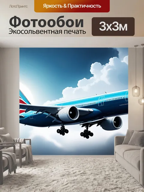 Фотообои с самолетом минимал