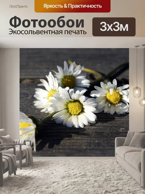 Фотообои Белые цветы