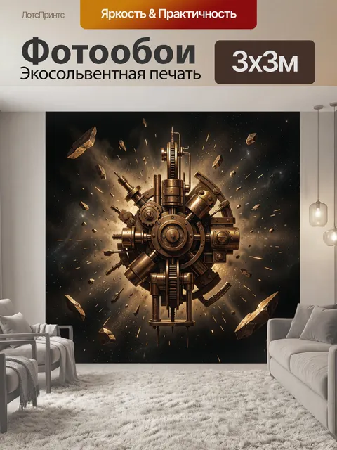 Фотообои Механический двигатель в космосе