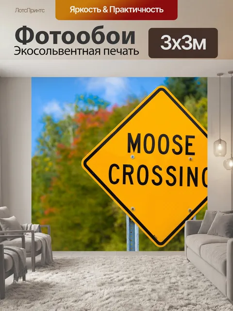 Фотообои лосей знак пересечения