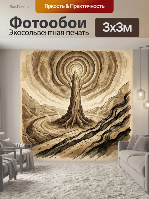Фотообои Сухое дерево под вихрем