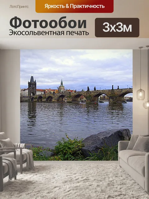 Фотообои Карлов мост от реки