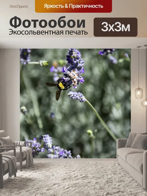 Фотообои Пчела на лаванде