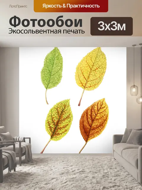 Фотообои Винтажные осенние листья