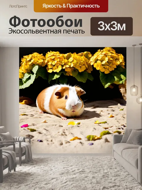 Фотообои мягкая морская свинка