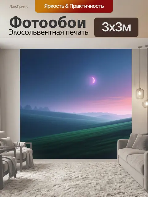 Фотообои пейзаж с ч минимал