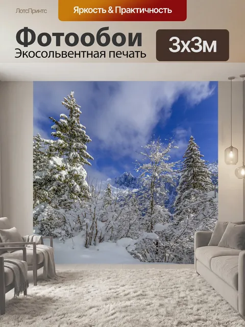 Фотообои Красивый зимний пейзаж