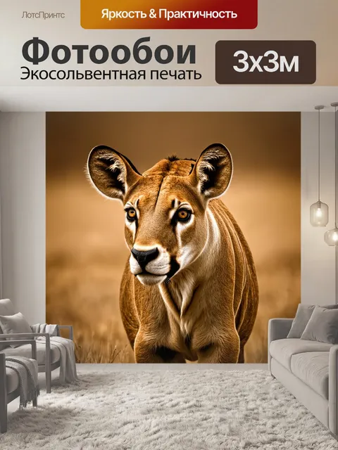 Фотообои животные в стиле сепия