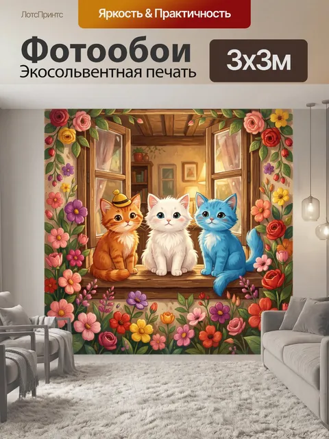 300 × 300 см · Экосольвентная печать