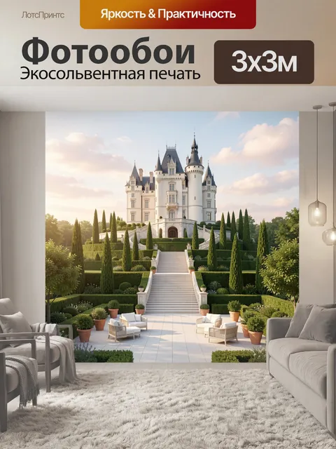 Фотообои Сказочный замок с садом