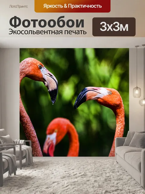 Фотообои Два фламинго