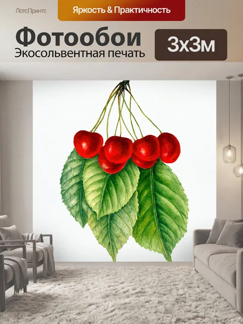 Фотообои Вишня фрукты винтаж искусство