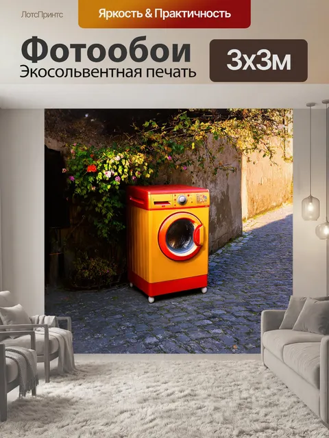 Фотообои древняя стиральная машина