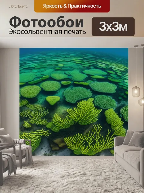 Фотообои водоросли, создающие живописные узоры на дне