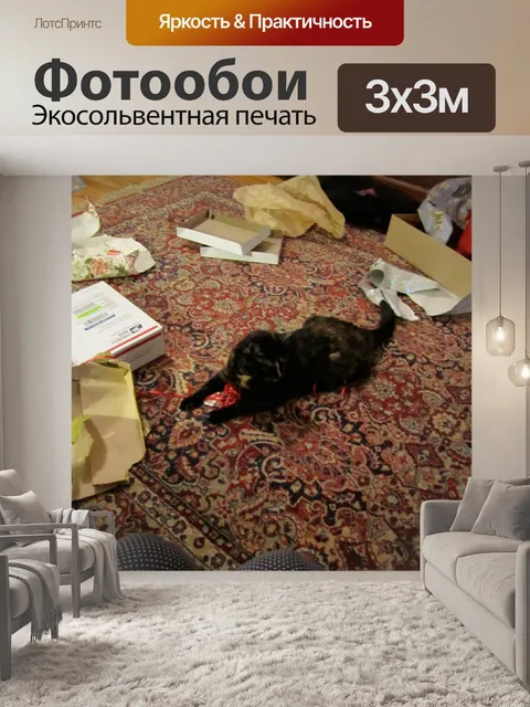 Фотообои Cat Рождество
