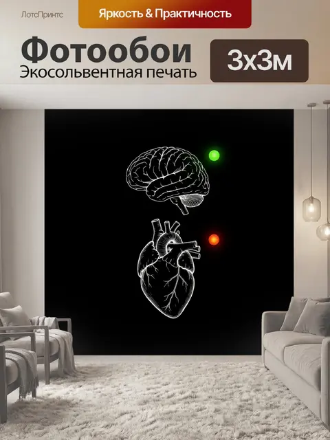 Фотообои Разум и чувства в контрасте