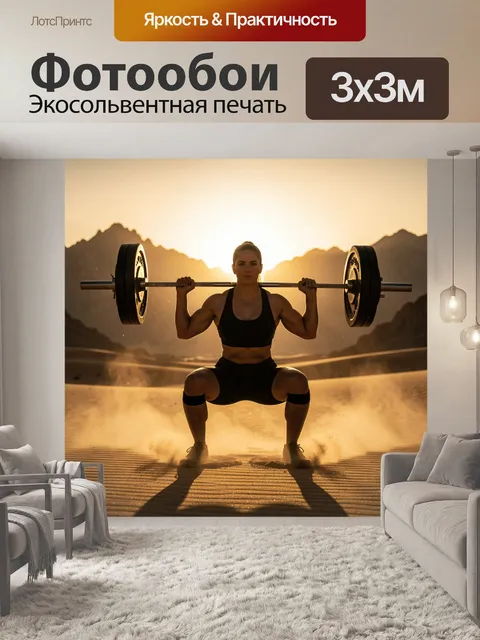Фотообои Силовая тренировка в пустыне