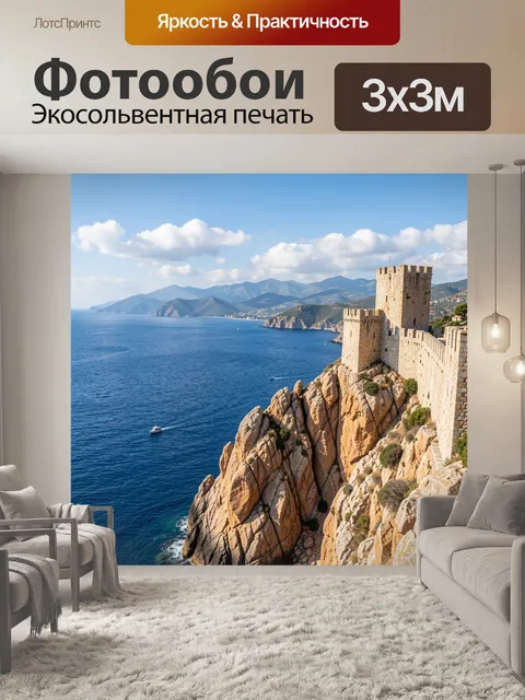 Фотообои Средневековая крепость у моря