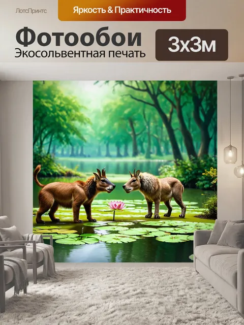Фотообои сказка животные: величественные животные изумрудного леса
