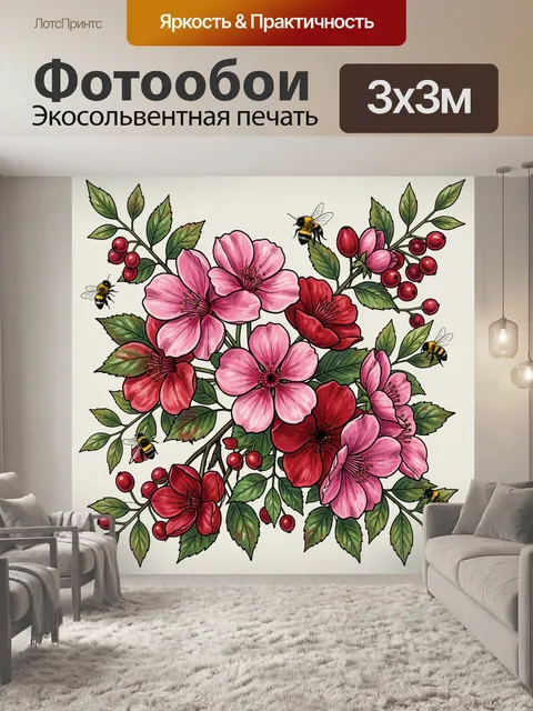 300 × 300 см · Экосольвентная печать