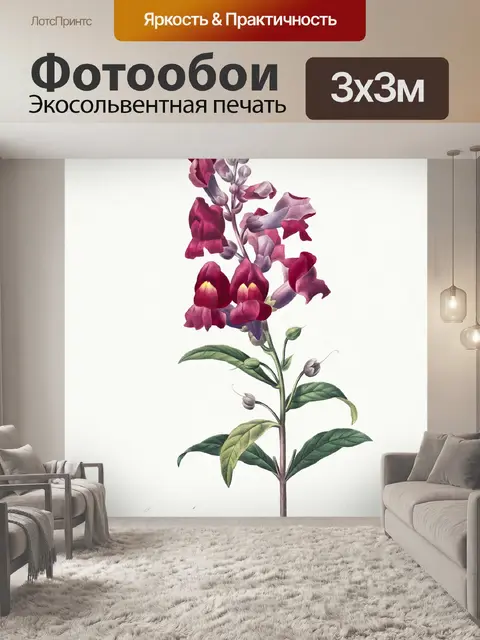 Фотообои Цветок душистого горошка винтажное искус