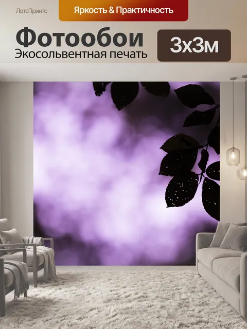 Фотообои Силуэт листьев