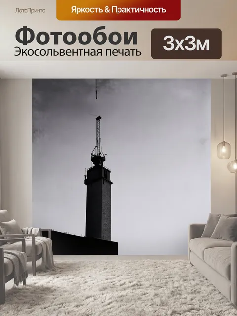 Фотообои в минималистском черно-белом фотографическом изображении
