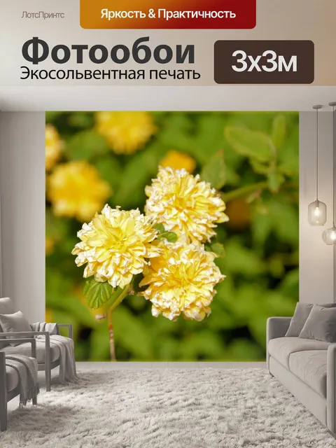 Фотообои Золотой цветок