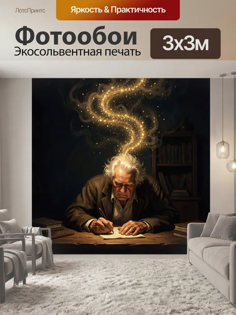Фотообои Мудрый автор под сиянием