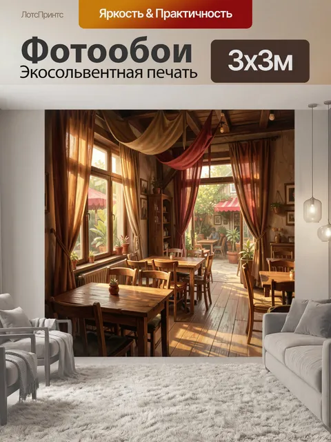 Фотообои Уютное кафе с террасой