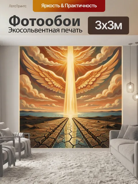 Фотообои Небесные крылья и луч света