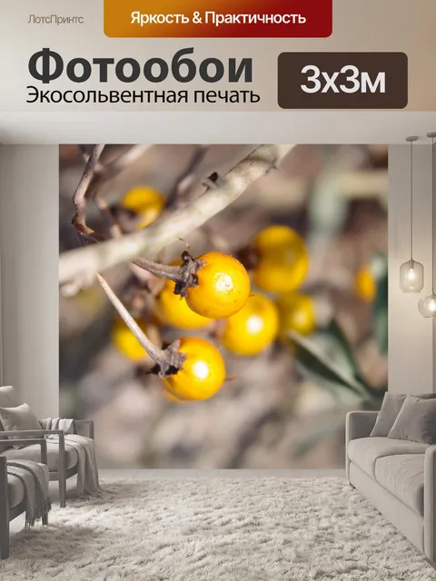 Фотообои Желтые ягоды