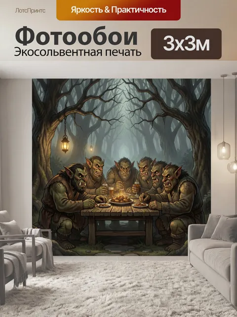 Фотообои Гоблины за ужином в лесу