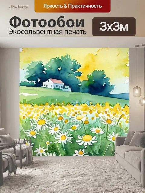 Фотообои ромашки полевые