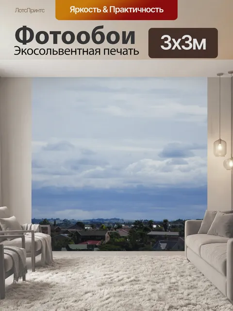 Фотообои Городской пейзаж и облака