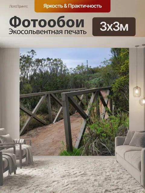 Фотообои Окрашенный деревянный мост