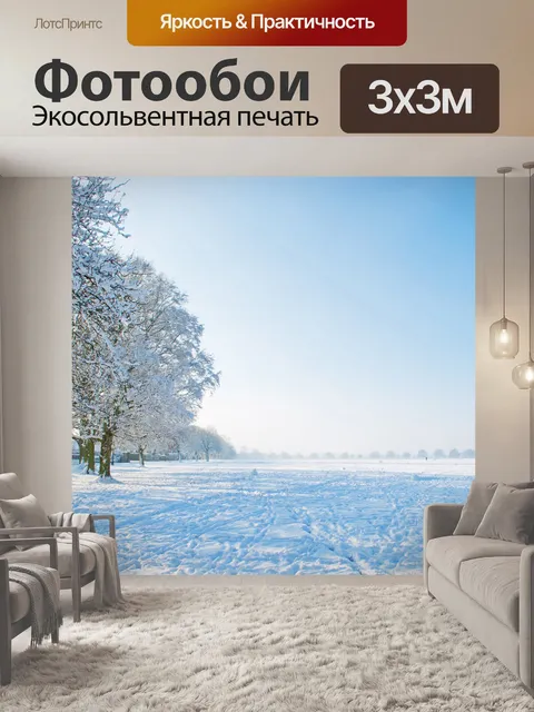 Фотообои Красивый парк зимних