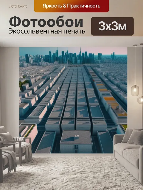 Фотообои пейзаж с городским мотивом минимал