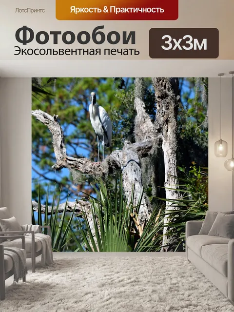 Фотообои Деревянный аист