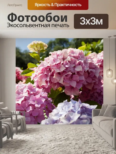 Фотообои Гортензии