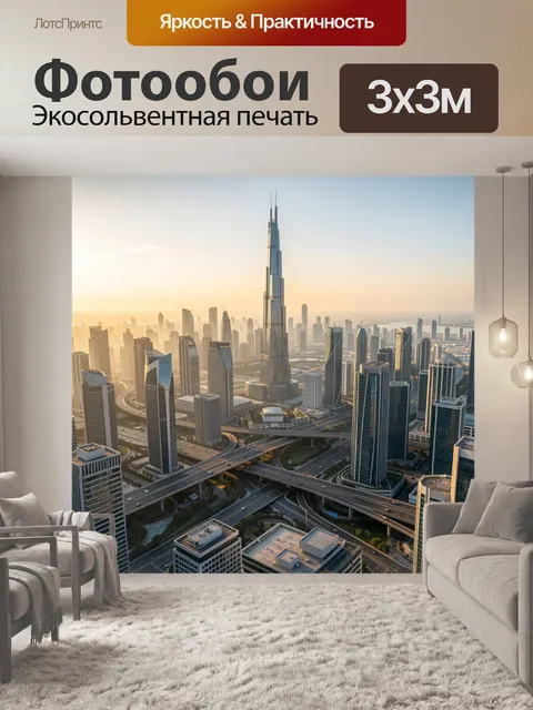 Фотообои Современный мегаполис с небоскрёбами