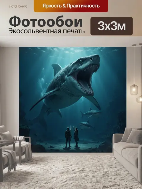 Фотообои Гигантская акула в океане