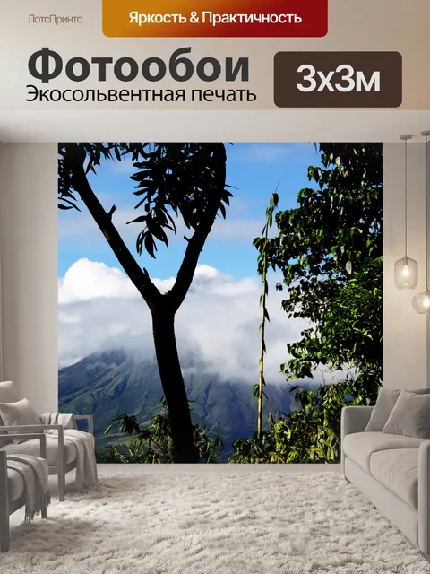 Фотообои скрывался вулкан