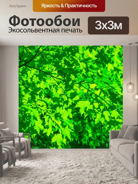 Фотообои Зеленые листья фон