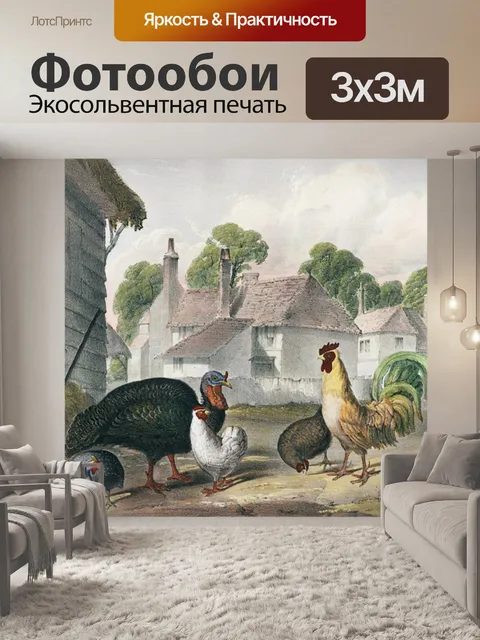 Фотообои Урожай Цыпленок Ретро Изображение