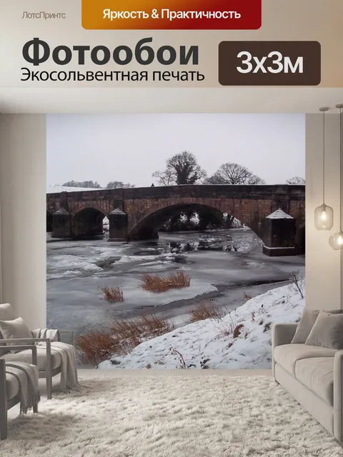 Фотообои Мост через ледяные воды