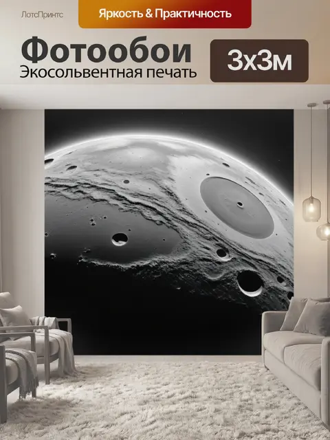 Фотообои с космосом чернобелый