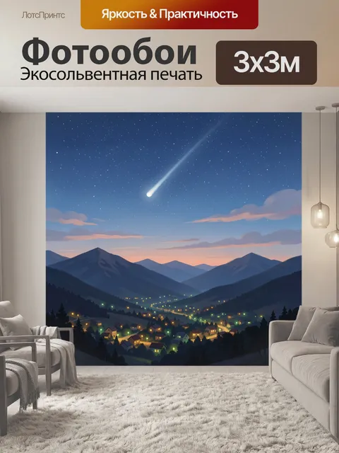 300 × 300 см · Экосольвентная печать