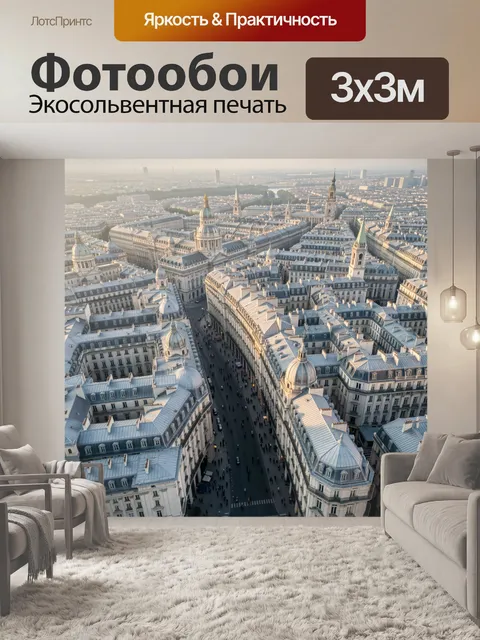 Фотообои Париж с высоты птичьего полета