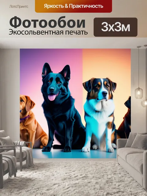 Фотообои с собаками минимал